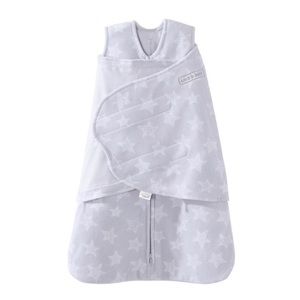 HALO Sleep Sack- Grey Stars- Micro Fleece Swaddle Wrap